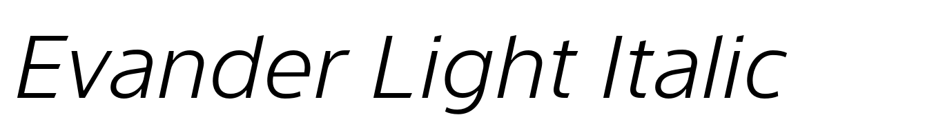 Evander Light Italic